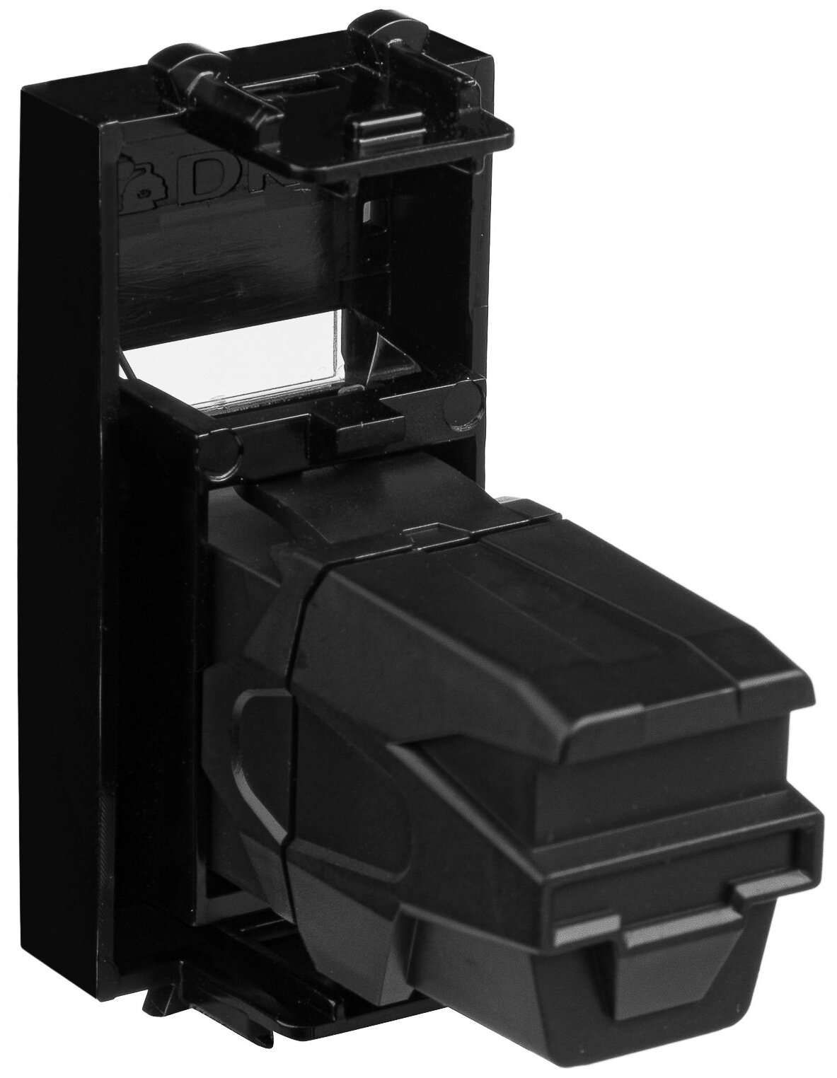 Розетка HDMI 1мод. Avanti "Черный квадрат" тип А-А модульная DKC 4402251 - фотография № 4