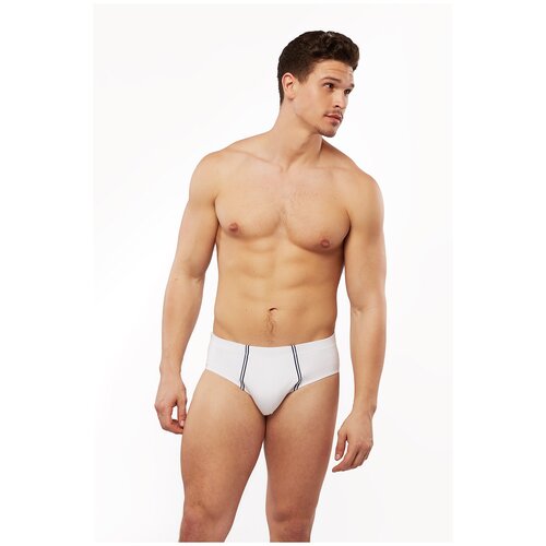 фото Трусы слипы uniconf, средняя посадка, размер xxl, белый, 3 шт.