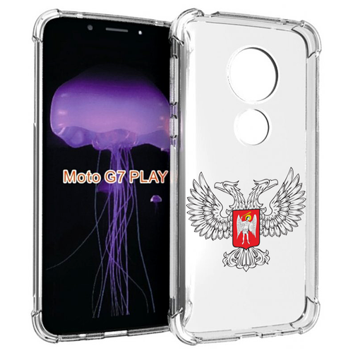 Чехол MyPads герб-ДНР-донецкая-народная-республика для Motorola Moto G7 Play задняя-панель-накладка-бампер чехол mypads герб днр донецкая народная республика для motorola moto x force xt1585 xt1581 задняя панель накладка бампер