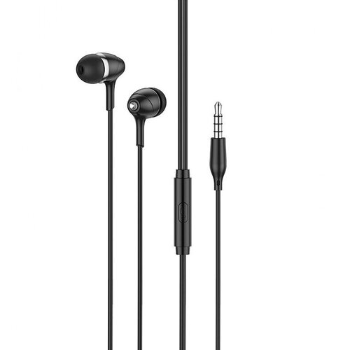 Наушники внутриканальные HOCO M76 Maya микрофон кабель 12м цвет чёрный 26200₽