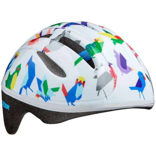 шлем велосипедный lazer kids lil gekko цвет белый динозавр размер u blc2207888209 Шлем защитный LAZER, Bob, белый/птицы