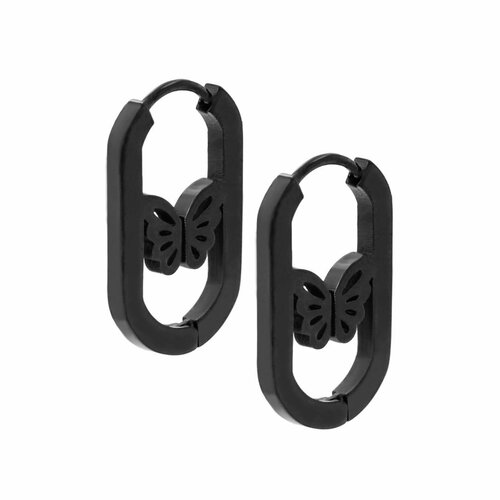 Серьги конго SILVARIE черный 479₽
