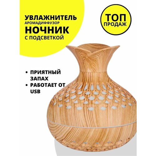 Настольный ультразвуковой увлажнитель-арамадиффузор с подсветкой 3 в 1 бежевый 109900₽