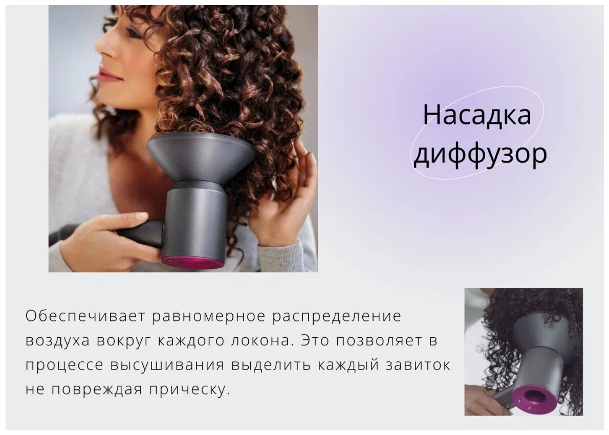 Профессиональный фен для волос iHair-1600 Super Hair Dryer 1600 Вт, 3 режима, 5 магнитных насадок, ионизация воздуха Гарантия качества - фотография № 12