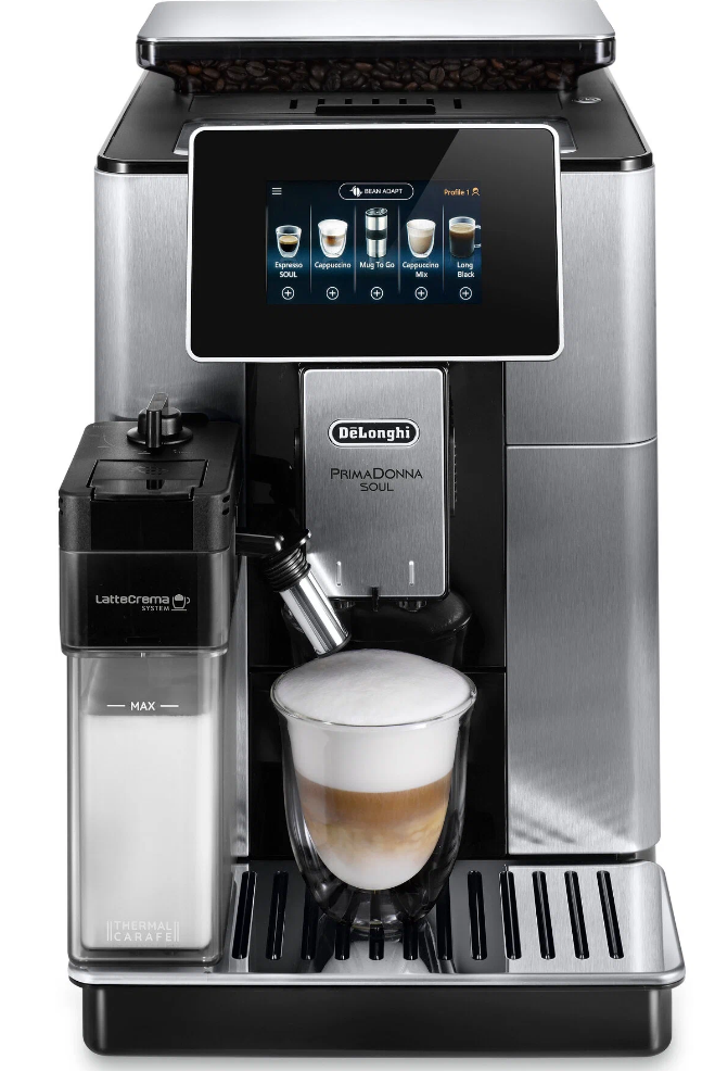 Кофемашина De'Longhi PrimaDonna SOUL ECAM610.75. MB, металлик/черный