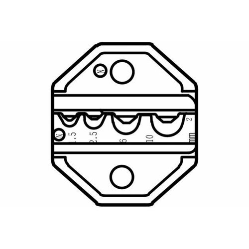Сменная матрица для обжима кольцевых и вилочных неизолированных наконечников ProsKit CP-236DN