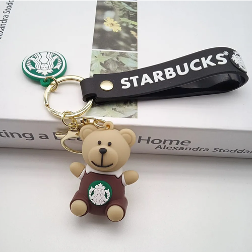 фото Брелок starbucks, коричневый