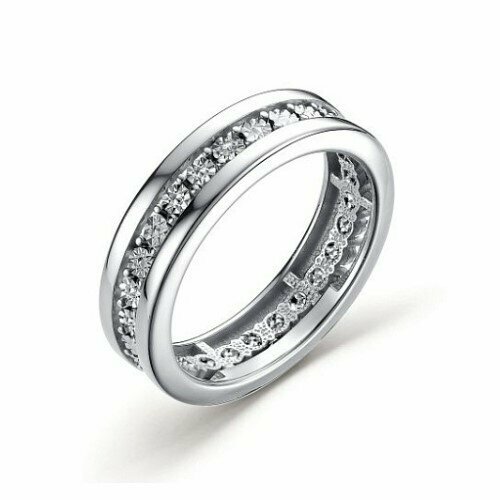 Кольцо АЛЬКОР, серебро, 925 проба, бриллиант, размер 17.5 обручальные кольца с муассанитом 3 карата с покрытием из серебра 925 пробы