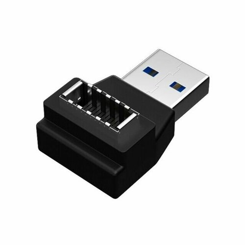 Переходник с USB 3.0 папа на USB type E мама угол 90 градусов