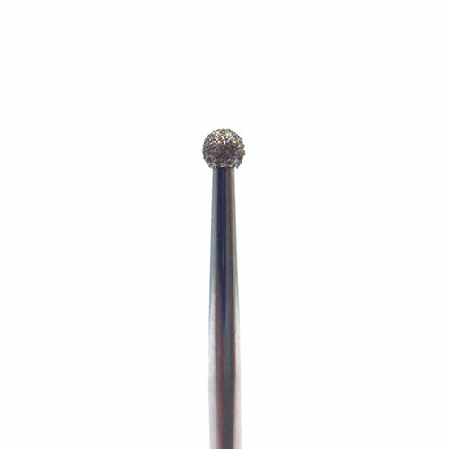 Бор алмазный 801L, удлиненный шарик, D=1,8 мм, под турбинный наконечник, стандартный хвостовик, синий (μ=106 мк)