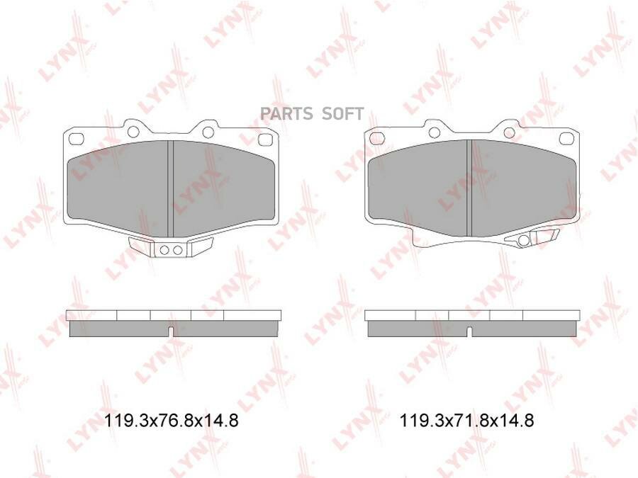 LYNXAUTO BD-7603 Колодки тормозные дисковые | перед |