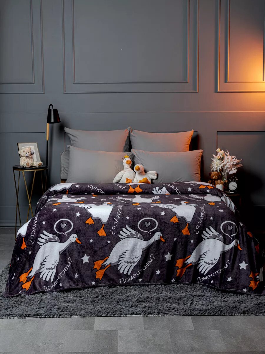 Плед 200х220 см на кровать для спальни — фото 1