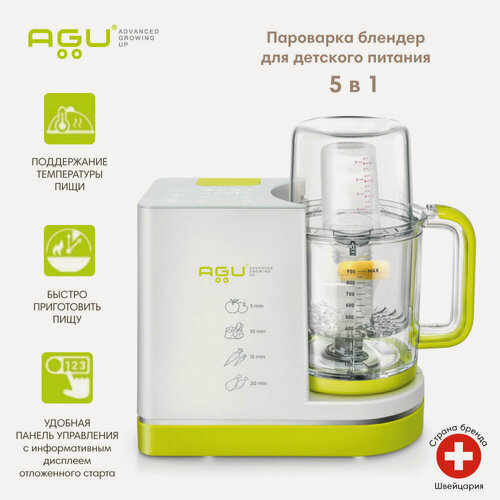 Изображение товара Пароварка-блендер Agu Baby Octopy, 5в1, для детского питания