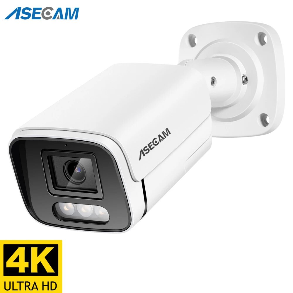 ASECAM 8 МП 4K Камера видеонаблюдения Xmeye, Super 8MP POE, 3.6mm