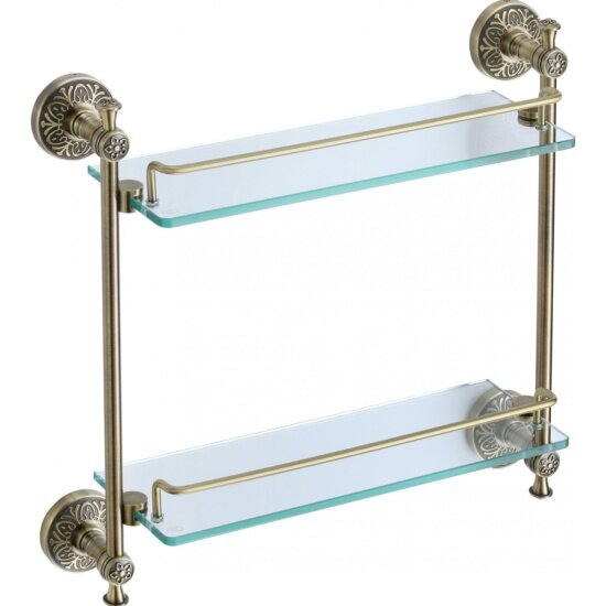 Полка Savol S-005822C прямая двойная 40 см бронза