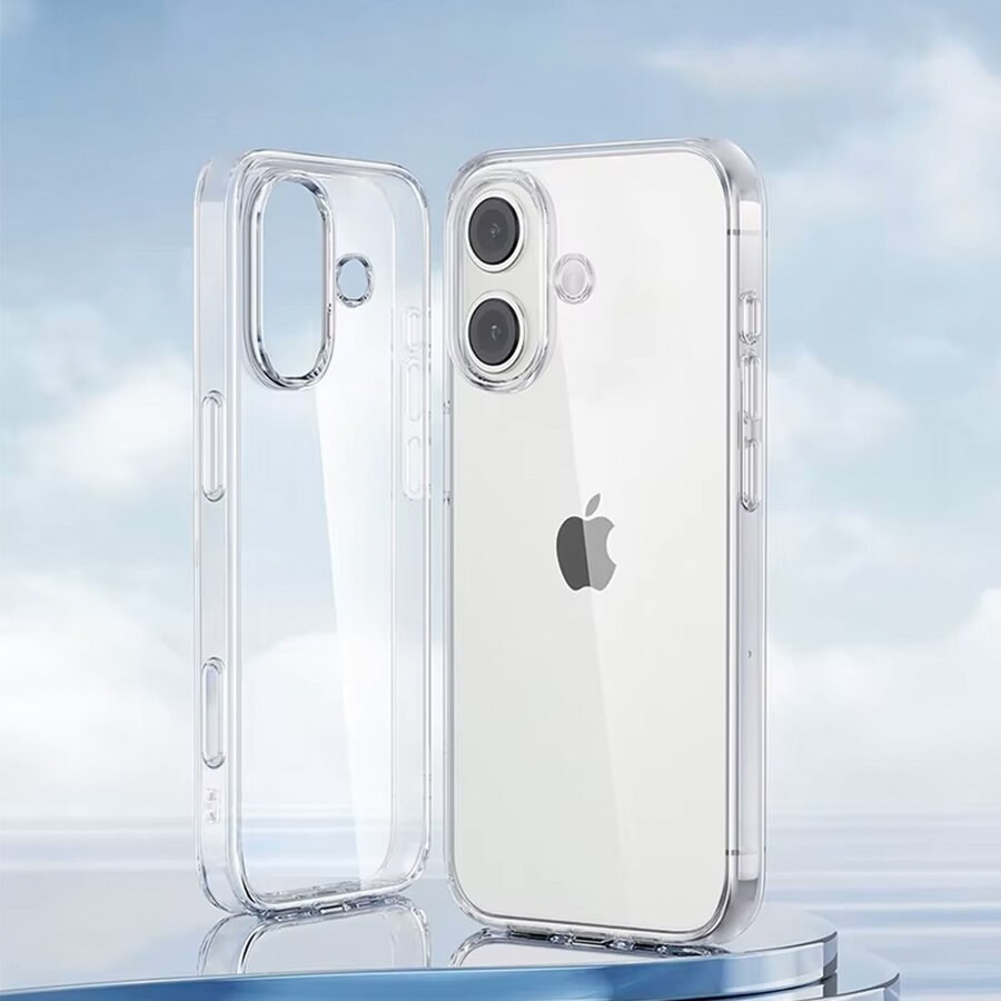 Чехол Clear Case силиконовый с защитой камеры для iPhone 16 (6.1"), прозрачный — фото 1