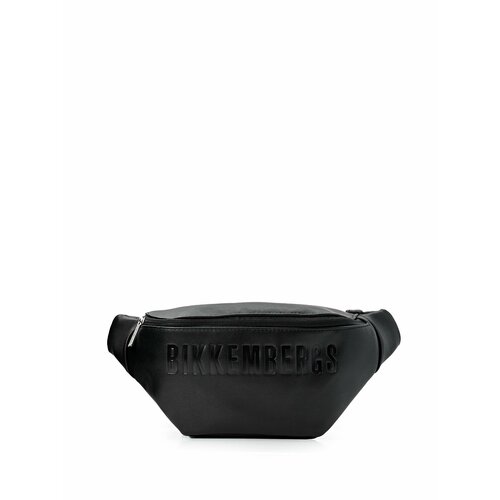 Сумка поясная BIKKEMBERGS фактура гладкая черный 12572₽