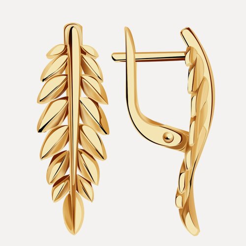 Изображение товара Серьги, красное золото, 585 проба