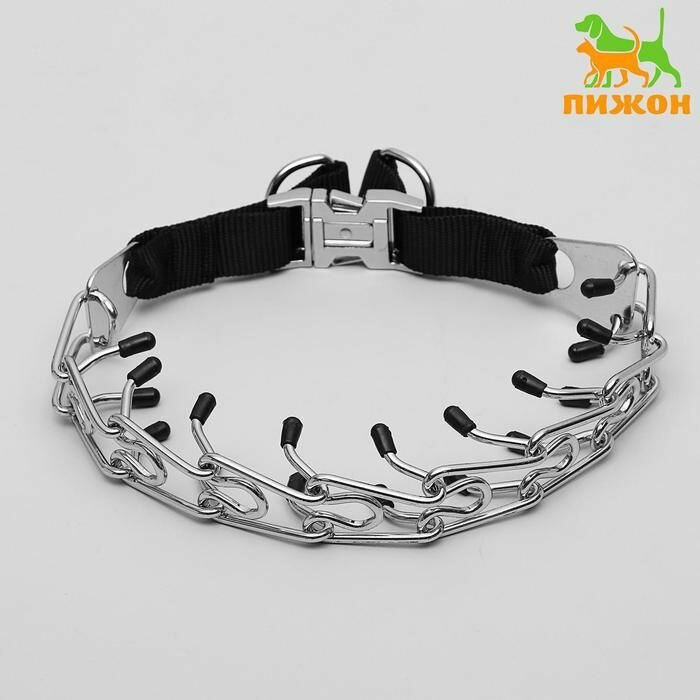 Ошейник Пижон строгий, с фастексом и защитными колпачками, 63 см, толщина проволоки 4 мм