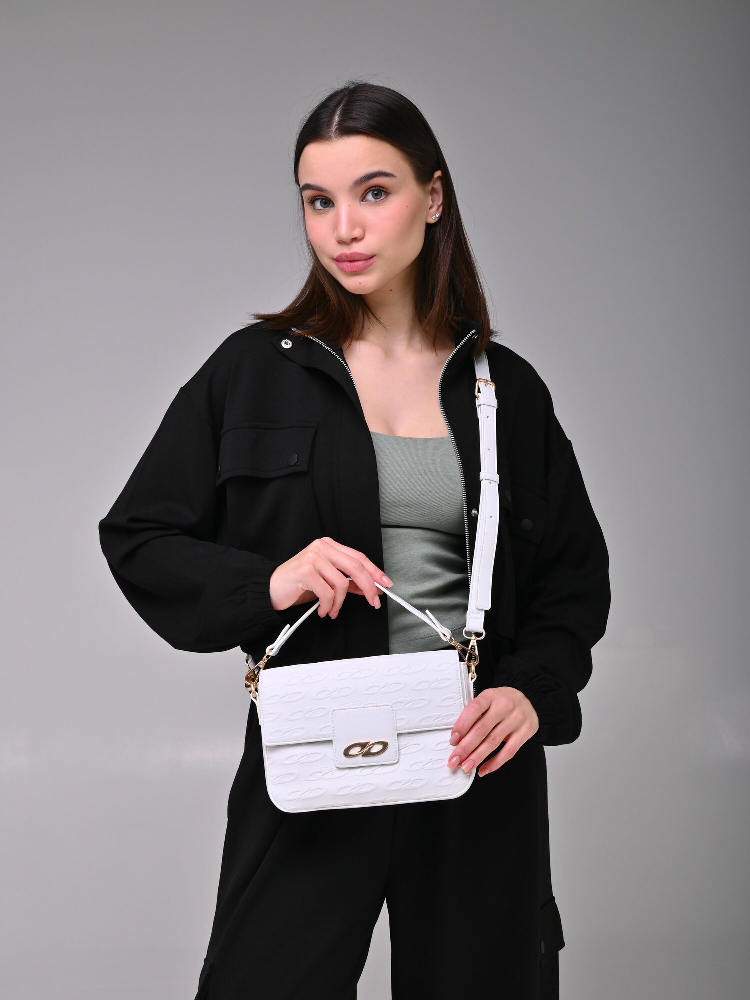 Сумка багет kari, белый — фото 1