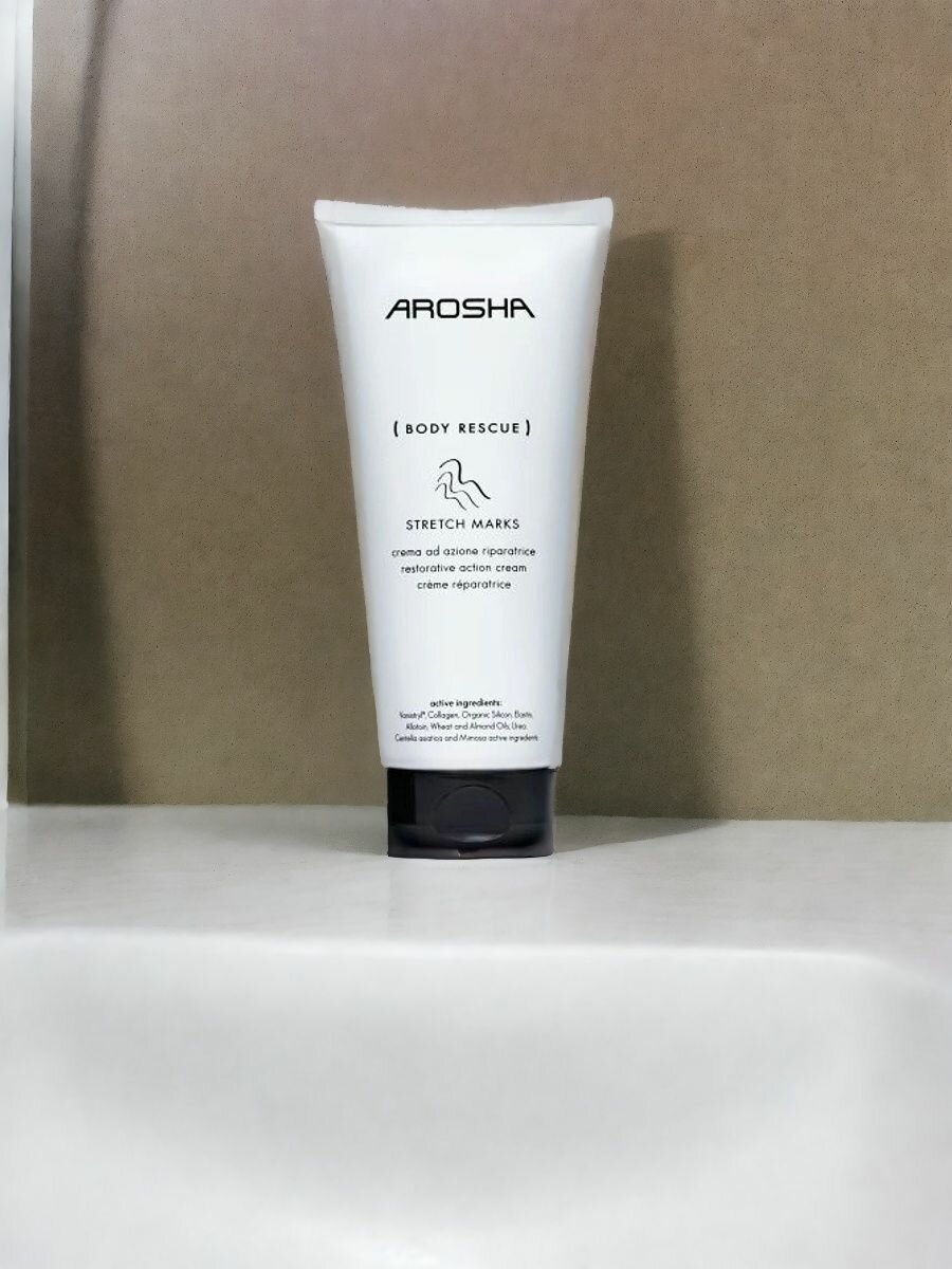 Картинки AROSHA BODY RESCUE STRETCH MARKS Восстанавливающий крем против растяжек