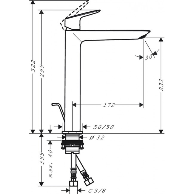 Смеситель для раковины Hansgrohe Logis Fine 240 71257000 хром