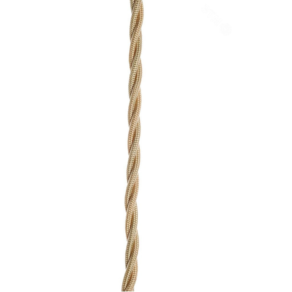 Провод витой Bironi B1-435-719-50 бытовой пугвнг-ls 3х2.5 кв. мм декоративный песочное золото длина 1 метр