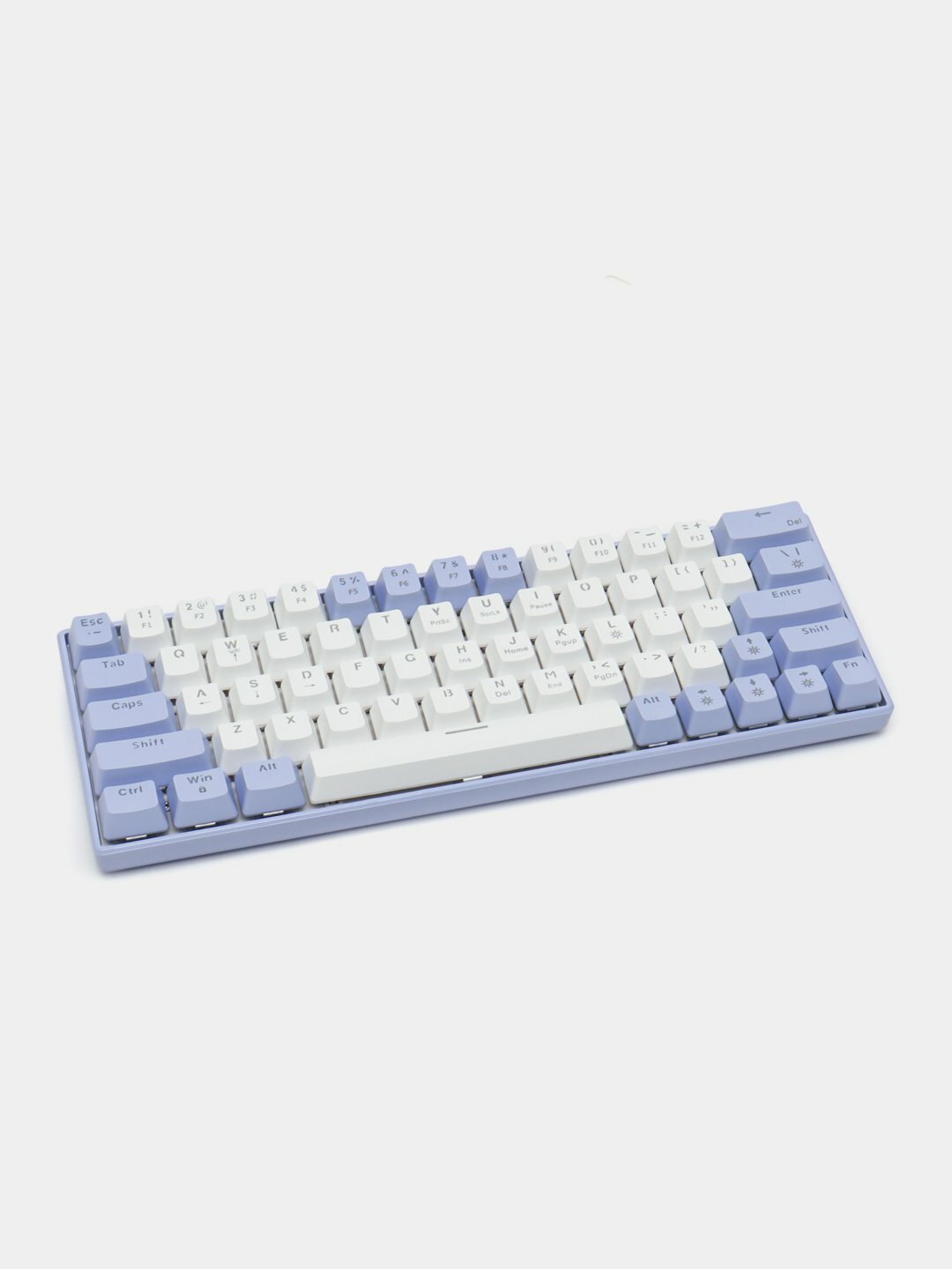 Механическая игровая клавиатура ZIFRIEND TKL, фиолетово-белая, USB, Hot-Swap