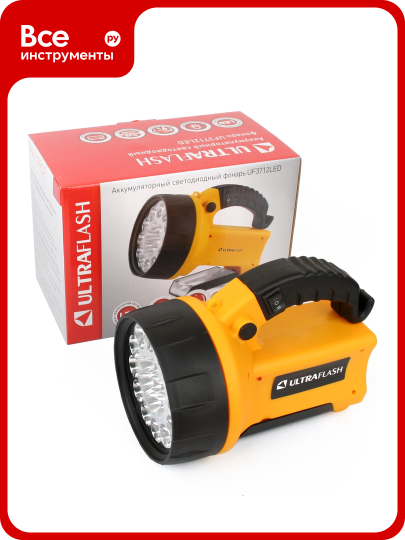 Аккумуляторный фонарь Ultraflash, UF3712LED прочной конструкции