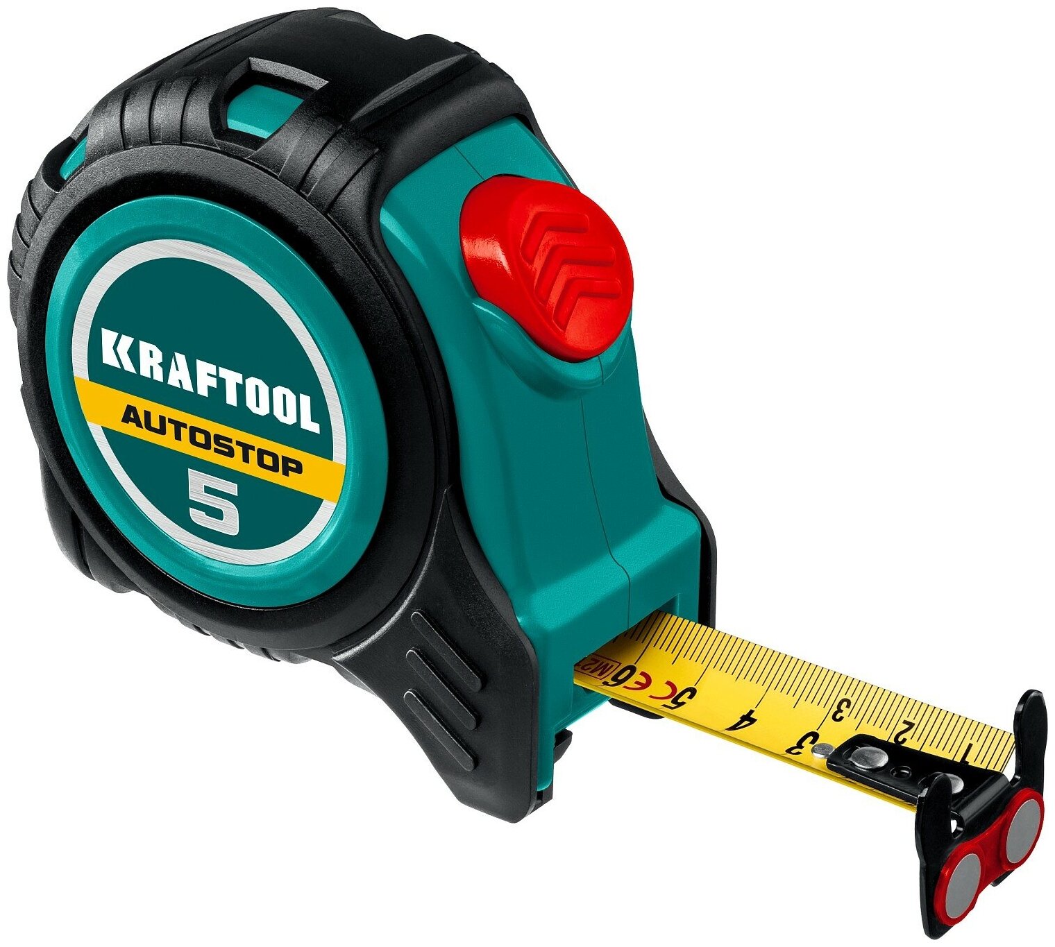 KRAFTOOL AutoStop, 5 м х 19 мм, профессиональная рулетка с автостопом (3412-5-19)