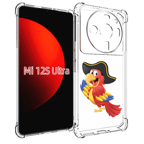 Чехол MyPads попугай-пират для Xiaomi 12S Ultra задняя-панель-накладка-бампер