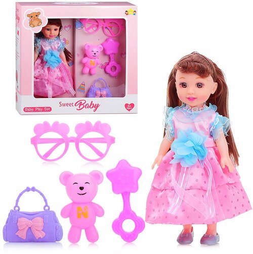 Кукла Женя 12087-50 (с аксессуарами и медвежонком) в коробке