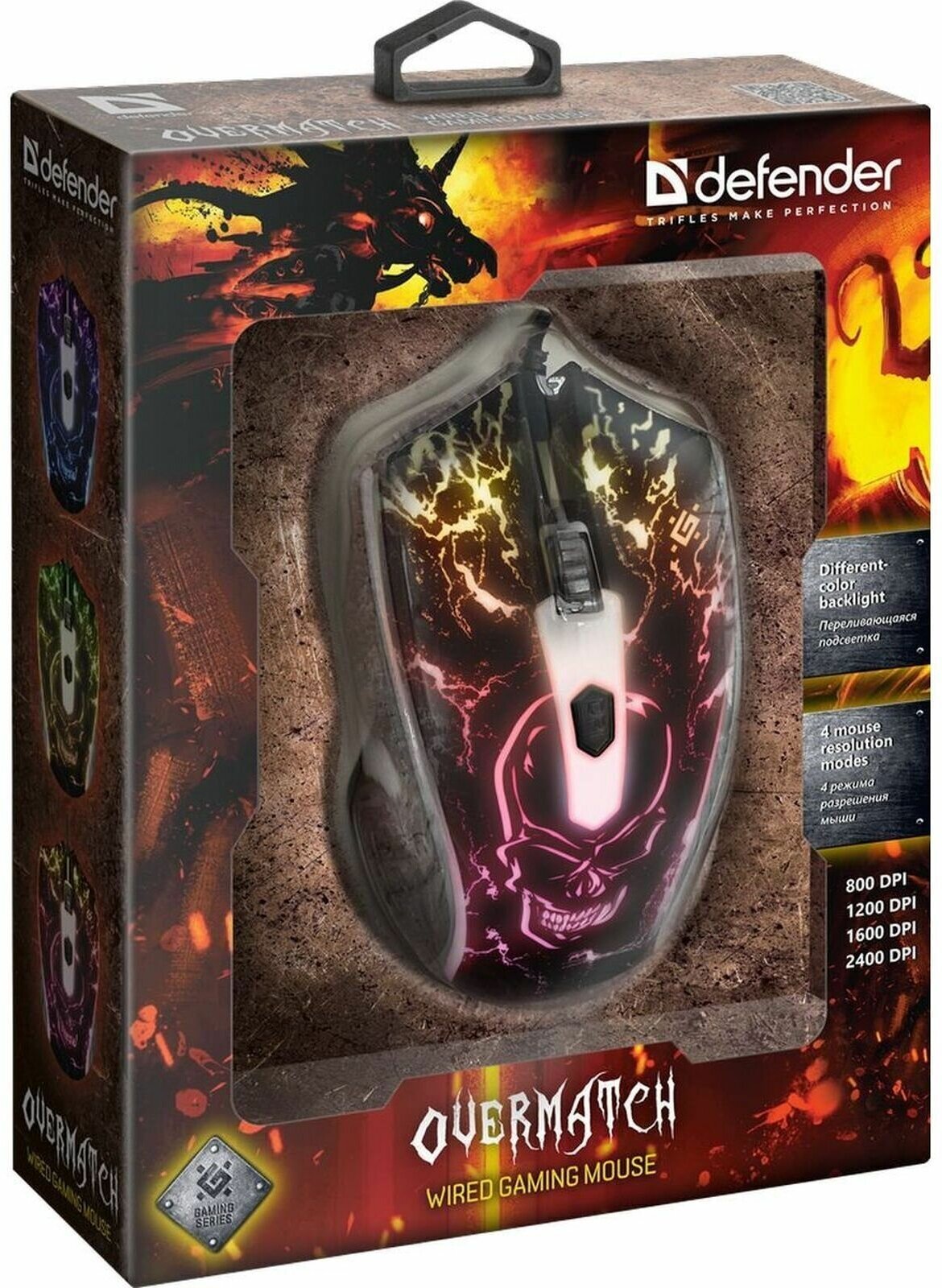 Игровая мышь Defender Overmatch GM-069 оптика, 4 кнопки, 2400 dpi