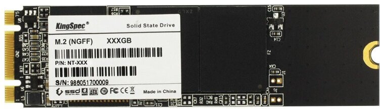 Твердотельный накопитель KingSpec SSD SATA III M.2 2280 128Gb NT-128