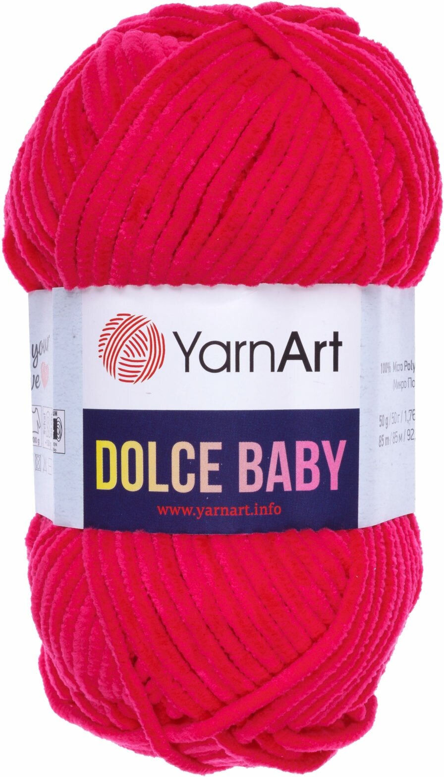 Пряжа YarnArt Dolce Baby малиновый (759), 100%микрополиэстер, 85м, 50г, 1шт