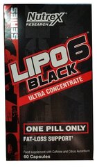 LIPO 6 Black Ultra Concentrate Int Nutrex (60 кап)