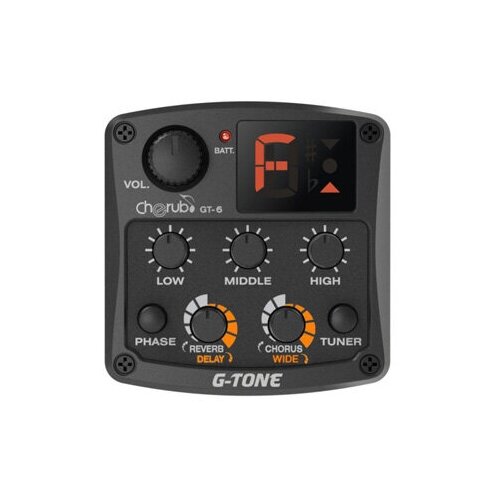 GT-6 Гитарный эквалайзер цифровой 3-х полосный с тюнером и эффектами, Cherub