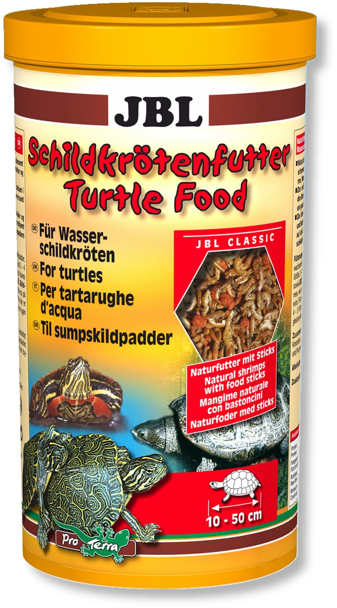 JBL Turtle food - Основной корм для водных черепах размером 10-50 см, 1 л (120 г) - фотография № 1