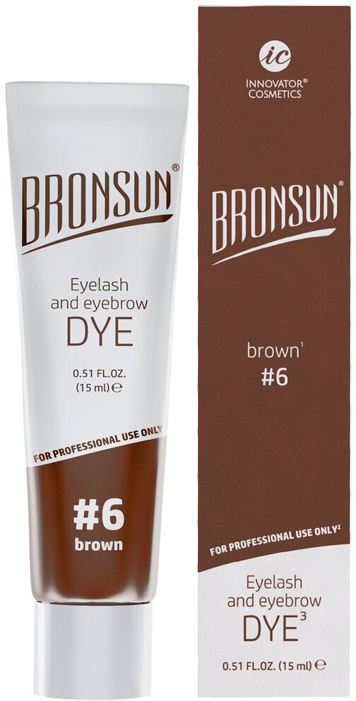 Bronsun Краска для ресниц и бровей 15 мл 6, коричневый
