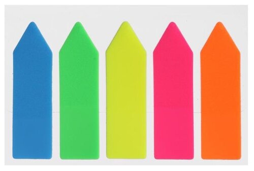 Calligrata Блок-закладки Neon с клеевым краем, 5206472 5 шт. разноцветный 99 г/м² 100 листов