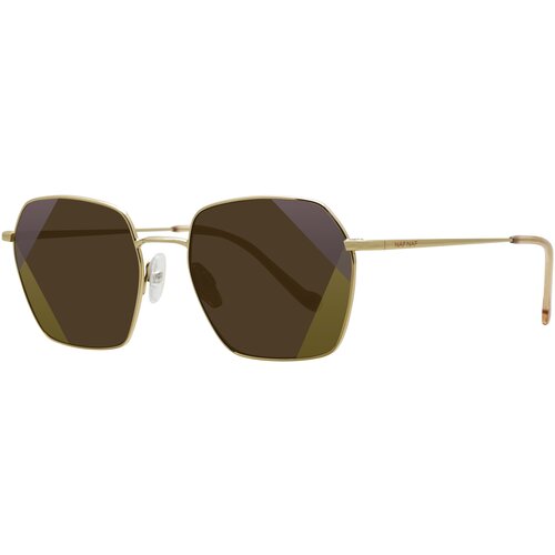 Солнцезащитные очки Naf Naf, коричневый, золотой