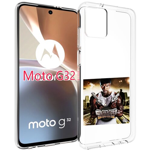 Чехол MyPads 50 Cent - Gun Bros для Motorola Moto G32 задняя-панель-накладка-бампер