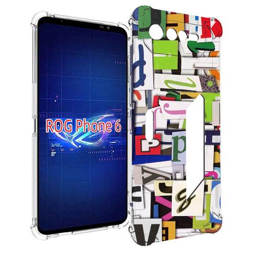 чехол mypads ломанные буквы для asus rog phone 6 pro задняя панель накладка бампер Чехол MyPads ломанные-буквы для Asus ROG Phone 6 задняя-панель-накладка-бампер