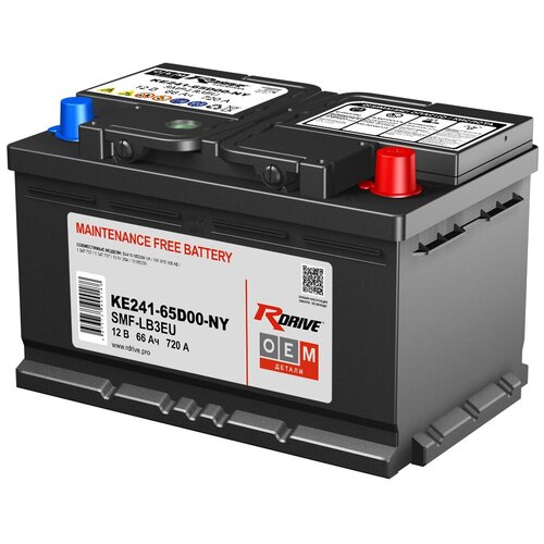 Аккумулятор Rdrive OEM KE241-70D00-NY 75 Ач 720А обр. пол.