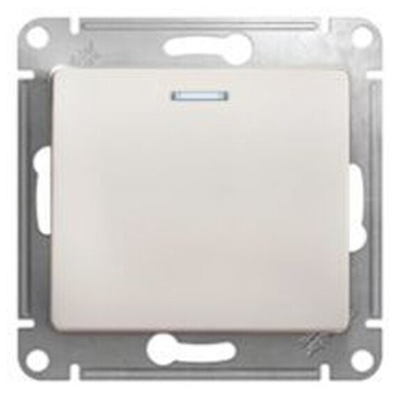 Переключатель Systeme Electric (schneider Electric) SCHNEIDER ELECTRIC GLOSSA с подсветкой, сх.6а, 10АХ, механизам, перламутр, GSL000663