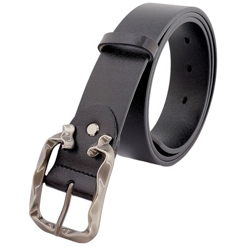 фото Ремень женский из кожи шириной 33 мм с металлической пряжкой и длиной полотна 95 см (арт.2723) dnka