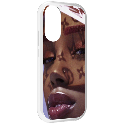Чехол MyPads лицо девушки тень женский для Honor X7 задняя-панель-накладка-бампер