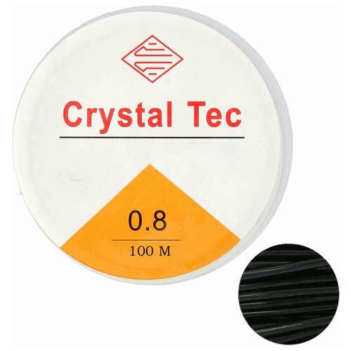 Нить-Резинка Crystal Tec для рукоделия (бисероплетения) 0.8 мм х 100 м (прозрачная)