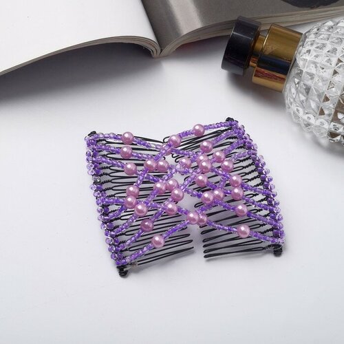 SUI Зажим для волос Сетка бусины 95 см сиреневый 404₽