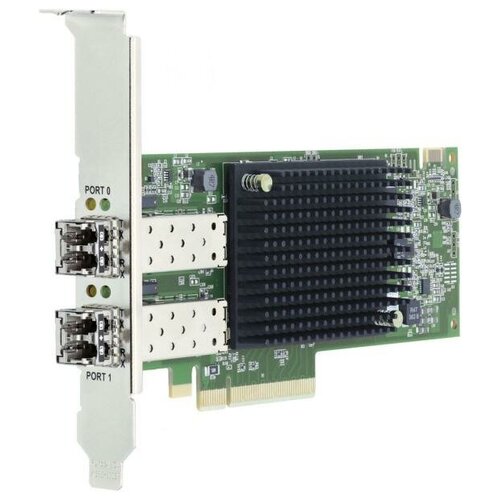 Emulex LPe35002-M2 Gen 7 (32GFC), 2-port, 32Gb/s, PCIe Gen4 x8, LC MMF 100m, трансивер установлен, Upgradable to 64G {5} серверный сетевой адаптер broadcom emulex lpe31004 m6 gen 6 16gfc 4 port 16gb s pcie gen3 x8 lc mmf 100m